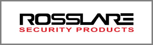 A logo with the text "Rosslare Security Products." The word "Rosslare" is in bold, black uppercase letters with a stylized design, while "Security Products" is written in red uppercase letters beneath it. Perfect for CCTV dealers in Chennai, the logo has a gray rectangular border.